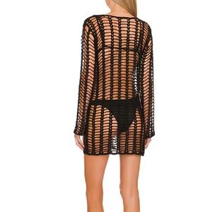 Superdown Miranda Crochet Beach CoverUp Mini Dress Women’s Sz S